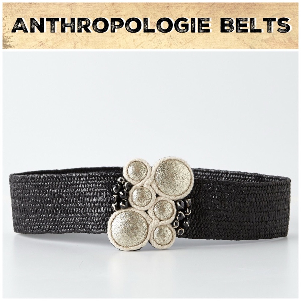 Anthro “Beaded Bubble Stretch Belt”